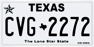 TX license plate CVG2272