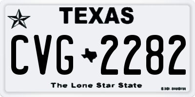 TX license plate CVG2282