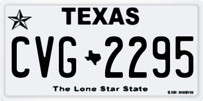 TX license plate CVG2295