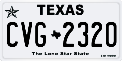 TX license plate CVG2320