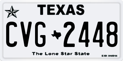 TX license plate CVG2448