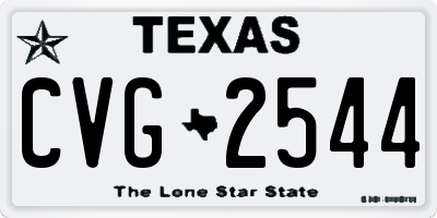 TX license plate CVG2544