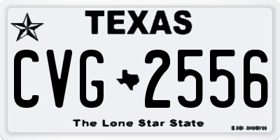 TX license plate CVG2556