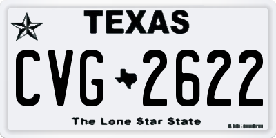TX license plate CVG2622