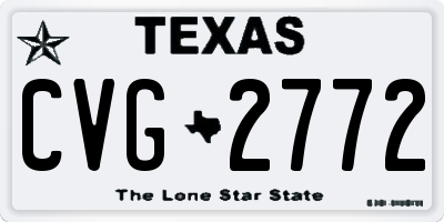 TX license plate CVG2772