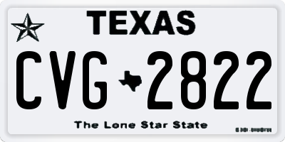 TX license plate CVG2822