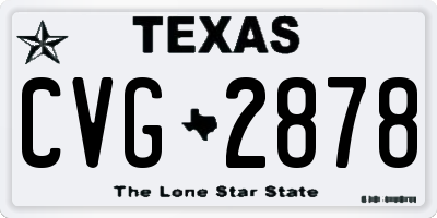 TX license plate CVG2878