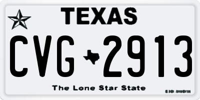 TX license plate CVG2913