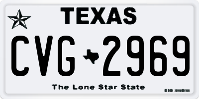 TX license plate CVG2969