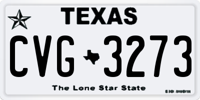 TX license plate CVG3273