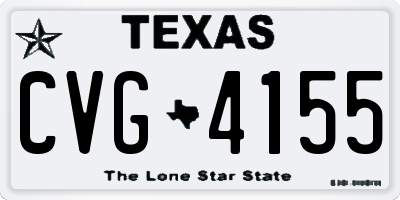TX license plate CVG4155