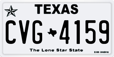 TX license plate CVG4159