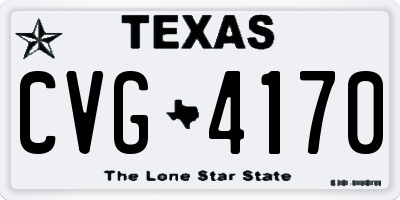 TX license plate CVG4170