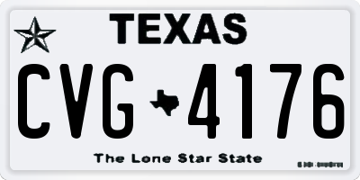 TX license plate CVG4176