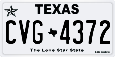 TX license plate CVG4372