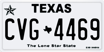 TX license plate CVG4469