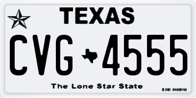 TX license plate CVG4555