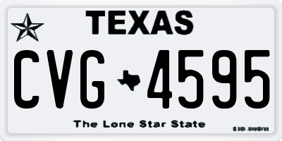TX license plate CVG4595
