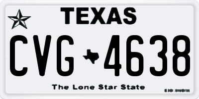 TX license plate CVG4638
