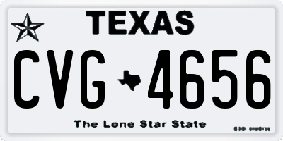 TX license plate CVG4656
