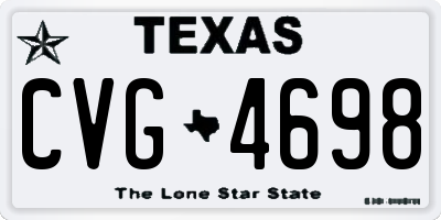 TX license plate CVG4698