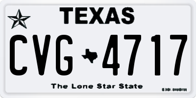 TX license plate CVG4717