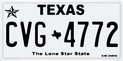 TX license plate CVG4772