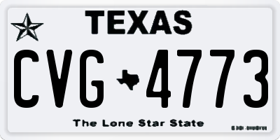 TX license plate CVG4773