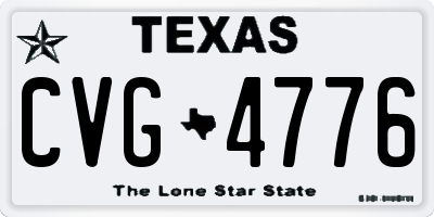 TX license plate CVG4776