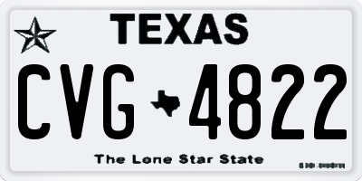 TX license plate CVG4822