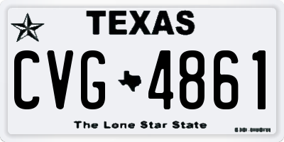 TX license plate CVG4861