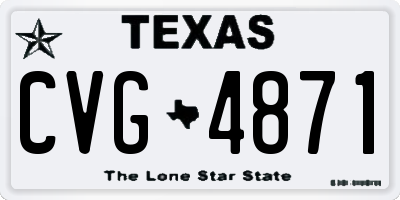 TX license plate CVG4871