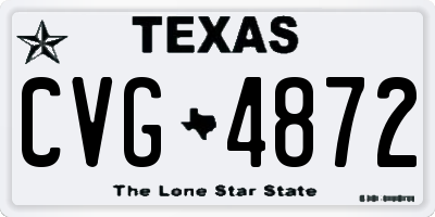 TX license plate CVG4872