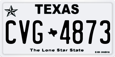 TX license plate CVG4873
