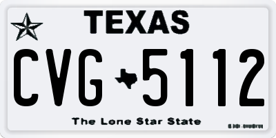 TX license plate CVG5112