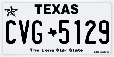 TX license plate CVG5129