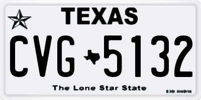 TX license plate CVG5132