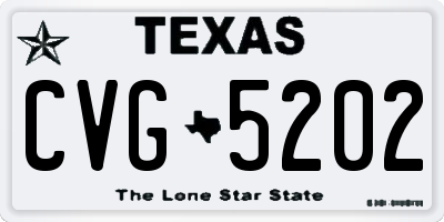 TX license plate CVG5202