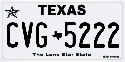 TX license plate CVG5222