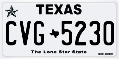 TX license plate CVG5230