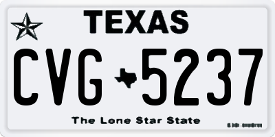TX license plate CVG5237