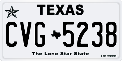 TX license plate CVG5238