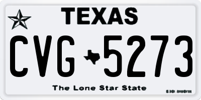 TX license plate CVG5273