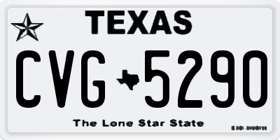 TX license plate CVG5290