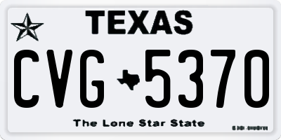 TX license plate CVG5370
