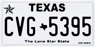 TX license plate CVG5395