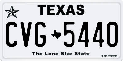 TX license plate CVG5440