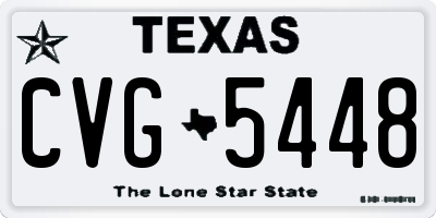 TX license plate CVG5448