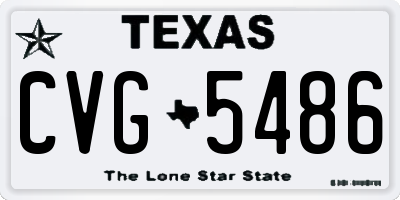 TX license plate CVG5486
