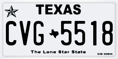 TX license plate CVG5518